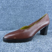 Joan &amp; David Vintage Women Pump Heel Shoes Brown Leather Size 7.5 Medium - £27.69 GBP