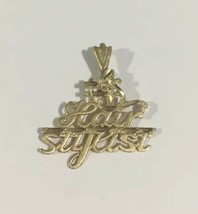 14k Yellow Gold #1 Hair Stylist Pendant - $66.00