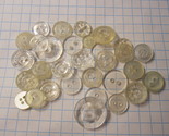 Vintage lot of Sewing Buttons - Large Mix of Translucent Rounds #3 - £15.81 GBP