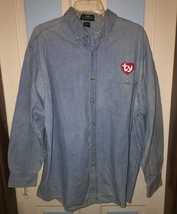 TY Gear LA Loving Denim Button Front Long Sleeve Shirt-Men&#39;s Size XL - £19.94 GBP