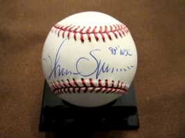 Shane Spencer 1998 Wsc New York Yankees Signed Auto Oml Baseball Jsa Beauty - £71.00 GBP