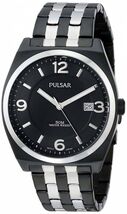 New* Pulsar Mens PS9281 Quartz Black Metal Band Wristwatch MSRP $165! - $55.00