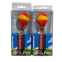 Prodyne Acrylic Bottle Stopper Hot Air Balloon Wine Liquor Bar Decor Set... - $17.05