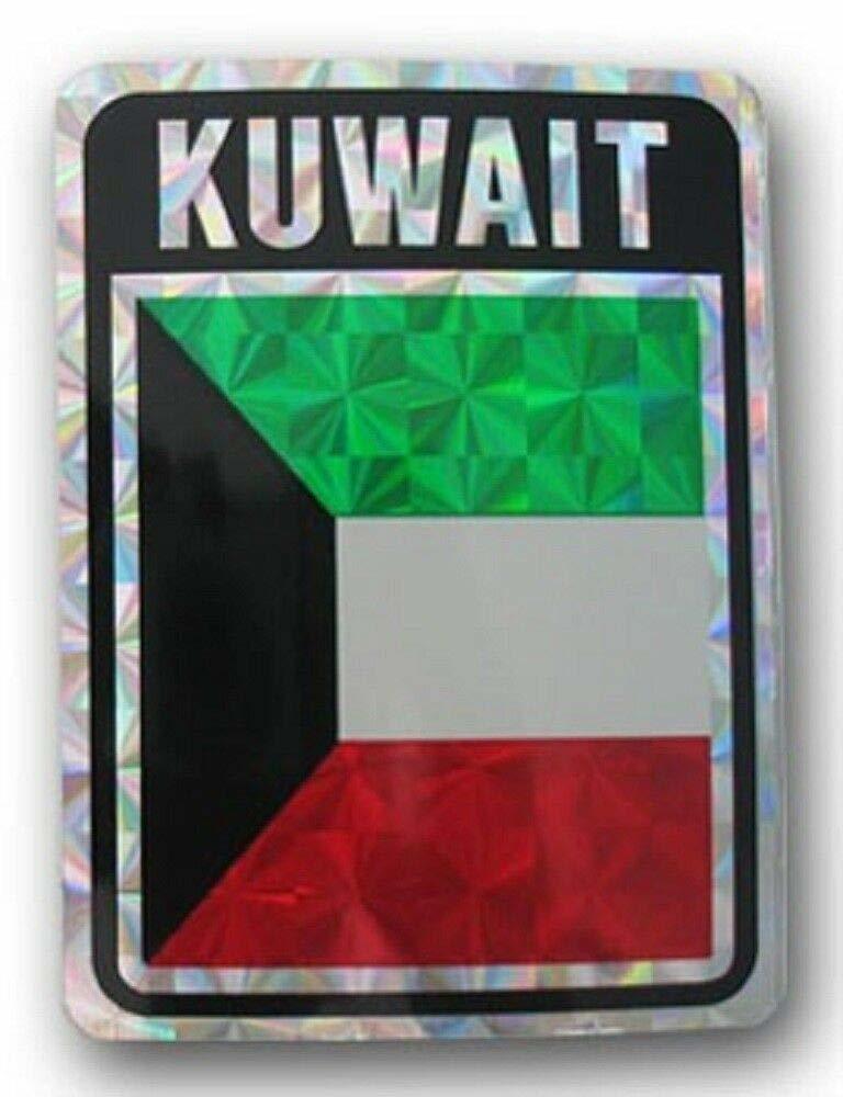 Kuwait Country Flag Reflective Decal Bumper Sticker - $2.88
