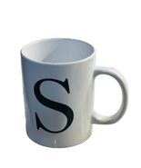 Royal Norfolk White Ceramic Personalized Letter S Coffee Mug 16 oz-NEW-S... - €25,57 EUR