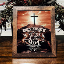 Bible Verse Metal Sign | Trust God Sign | Bible Verse Sign | Christian Wall Art  - £19.61 GBP
