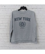 Colsie Sweatshirt Womens XS Gray New York University Oversize Crew Neck ... - £13.47 GBP