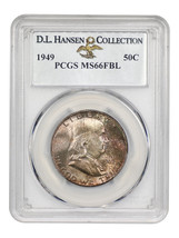 1949 50C PCGS MS66FBL ex: D.L. Hansen - $483.79