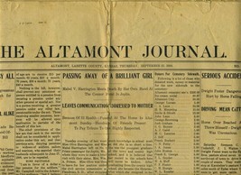 The Altamont Journal Labette County Kansas Newspaper September 22, 1910 - £24.97 GBP