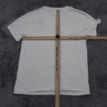 Casual Shirt Mens L White Flower Short Sleeve Crew Neck Pullover T Shirt - £20.18 GBP