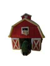 Vintage John Deere Barn And Tractor Cookie Jar Gibson 10&quot;T x 7&quot;L Ceramic - £19.72 GBP