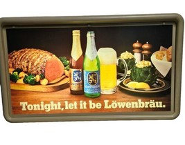 VTG 1983 Lowenbrau Beer Lighted Bar Sign &quot;Tonight, Let It Be Lowenbrau&quot; ... - £158.61 GBP