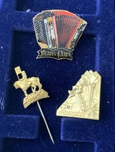 Vintage Set Of 3 Souvenir Commemorative National Motives Pins Austria  - £5.90 GBP