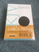 Kjv Large Print Compact Reference Bible Black Flexisoft Red Letter Magnetic Flap - $30.44