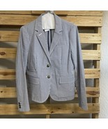 Seersucker J Crew Blazer 4 Womens Surgeons Cuffs School Boy Nautical REA... - $49.49