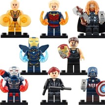 8Pcs Marvel Avenger Endgame Tony Stark Pepper War Machine Thor Minifigures Toys - £13.38 GBP