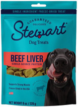 Stewart Beef Liver Freeze Dried Dog Training Treats 32 oz (4 x 8 oz) Ste... - $91.81