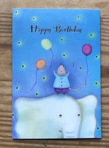 Vintage Fantus Paper Products Anthropomorphic Mouse On Elephant Birthday... - $3.96