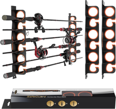Safeguard Fishing Rod Holder Rack Wall Ceiling Mount Garage Storage Orga... - €13,00 EUR