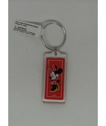 Classic Disney Minnie Mouse Red Dress Polka Dots Lucite Keychain Keyring... - $15.52
