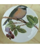 Ceramic Cabinet Knobs Knob Chickadee  Bird Birds #2 - £3.49 GBP