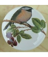 Ceramic Cabinet Knobs Knob Chickadee  Bird Birds #2 - $6.11 CAD
