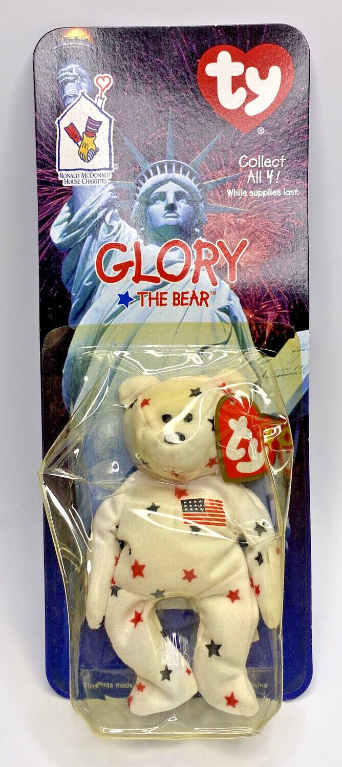 Primary image for 1999 Ty McDonalds Beanie Baby Legends "Glory" Retired American Bear BB18