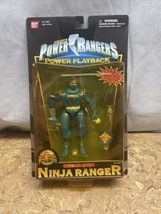 1999 Bandai Mighty Morphin Power Rangers Power Playback Blue Ninja Ranger JD - £58.38 GBP