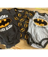 Batman I Rule The night Baby 0/3 Mth Romper And Body Suits Set Of 3 - $25.99