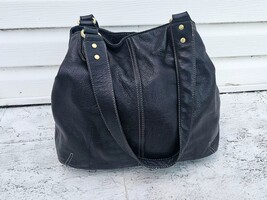 Tignanello Women Handbag Black Genuine Leather Bag Bucket Bag - $39.00