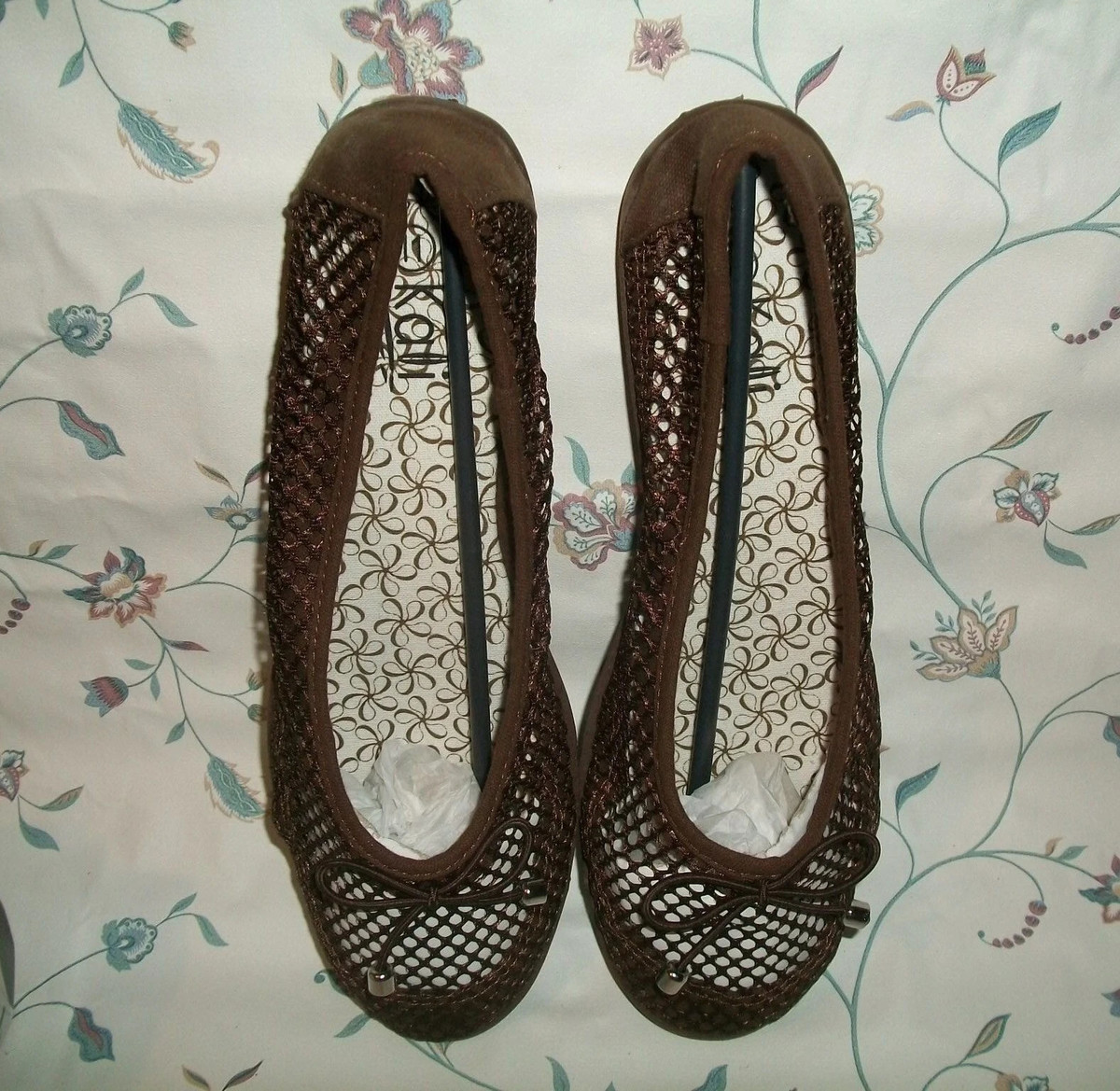 Kali Sally Ladies Brown Net Flats Shoes Pick Your Size - $17.88 Kali Sally Ladies Brown Net Flats Shoes Pick Your Size - $17.88