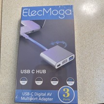 Usb C To Hdmi Adapter 4K, Elec Moga Usb C Hub With Usb 3.0 + Usb C Charging Port - £13.40 GBP
