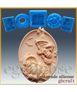 2D Silicone Soap/sugar/fondant/chocolate Mold-Baby Witch on a Broom-Free... - $60.66 CAD