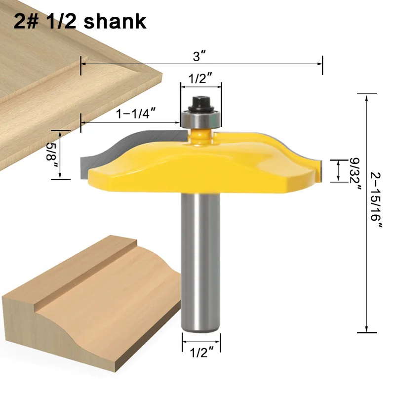 1Pcs 12mm 1/2&quot; Shank Cupd Door Plank  Router Bits Milling Cutter West Do... - $5,254.00 MXN