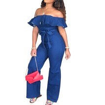 Thick Frayed Denim Jumpsuits Rompers - £34.33 GBP