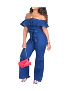 Thick Frayed Denim Jumpsuits Rompers - $42.95