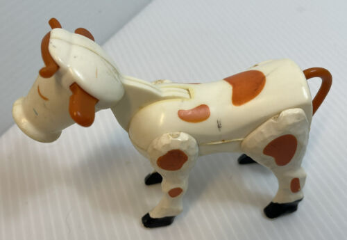 Vintage Fisher Price Little People Cow White with Brown Spots - Little ...
