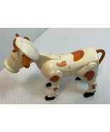 Vintage Fisher Price Little People Cow White with Brown Spots - £4.63 GBP