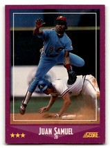 1988 Score #32 Juan Samuel    Philadelphia Phillies Baseball Cards EX/N ID:54964 - £1.41 GBP