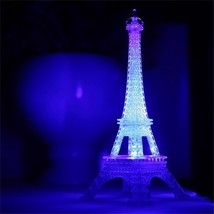 Eiffel Tower Nightlight Desk Bedroom Decoration Led Lamp Colorful Paris Fashion  - £17.97 GBP