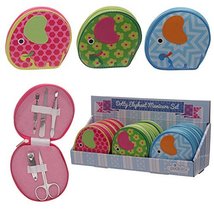 Dotty Elephant Polka Dot Manicure Set in Case 6 Piece Gift Set (blue) - $9.22