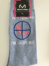 Realtree Women&#39;s Ladies Crew Socks He&#39;s Hunting I&#39;m Shopping Sock Size 9... - £11.76 GBP