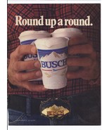 80&#39;s Busch Beer Print Ad Vintage 8.5&quot; x 11&quot; - £15.09 GBP