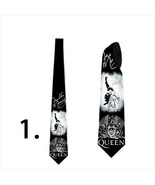 Men necktie with Queen and Freddy Mercury original and customized print - £22.81 GBP
