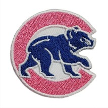 Breast Cancer Cub For The Cause Fully Embroidered Iron On Patch Chicago Cubs - £5.99 GBP