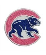 Breast Cancer Cub For The Cause Fully Embroidered Iron On Patch Chicago ... - £5.91 GBP