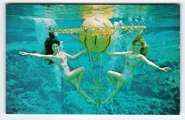 Weeki Wachee Springs Mermaid Postcard Two Women Underwater Show Florida 1968 - £8.52 GBP