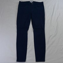 LOFT 27 / 4 Legging Skinny Navy Blue Brushed Stretch Denim Jeans - £9.98 GBP