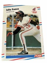 1988 Fleer Set Break Julio Franco #609 Cleveland Indians - £3.01 GBP