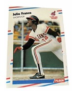 1988 Fleer Set Break Julio Franco #609 Cleveland Indians - $3.91